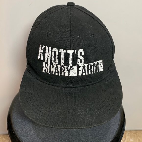 Knott’s Scary Farm Glow in the Dark Black Baseball cap, Snap back - Picture 1 of 7